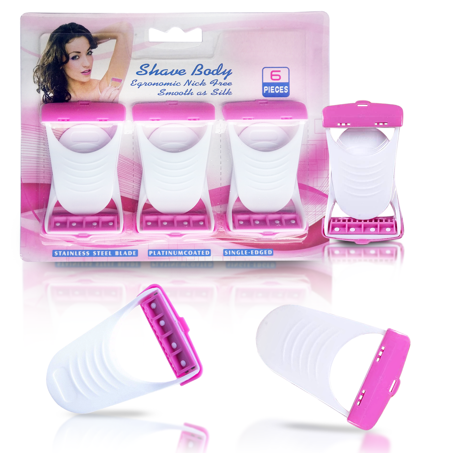 SANAS facial hair removal razor for women with precision stainless steel blade