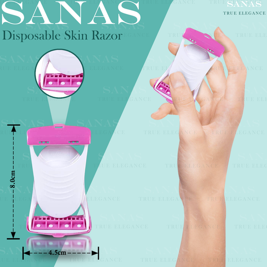 Women's facial hair removal razor with safety guard for smooth skin
