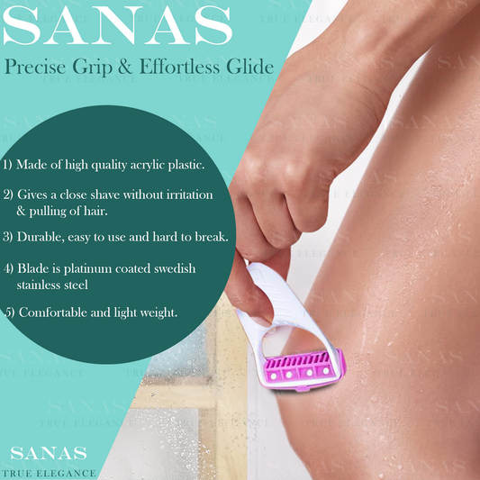 Precision facial razor for upper lip, chin, eyebrows, and fine facial hair
