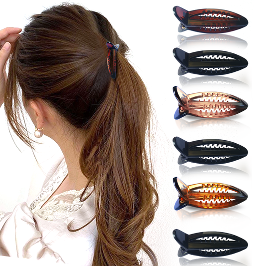 Sanas Korean Hair Accessories Banana Clips - 6Pcs