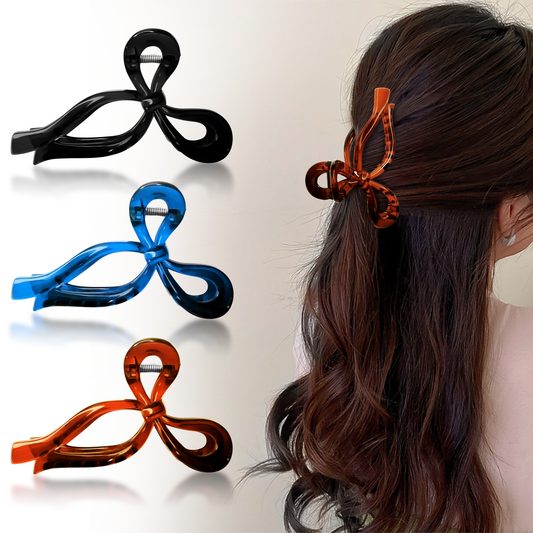 Sanas Multicolor Bow Hair Clamp - 3Pcs