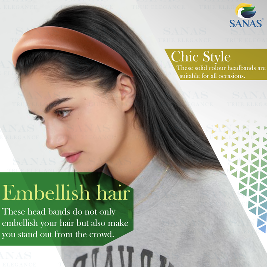 Sanas Leather Head Bands - 3Pcs