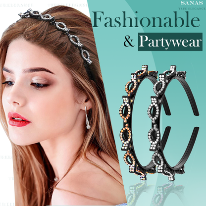 Elegant ladies hair band with rhinestone embellishments