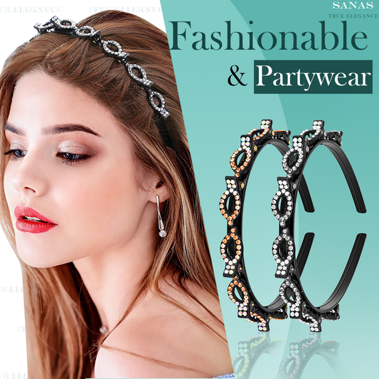 Elegant ladies hair band with rhinestone embellishments