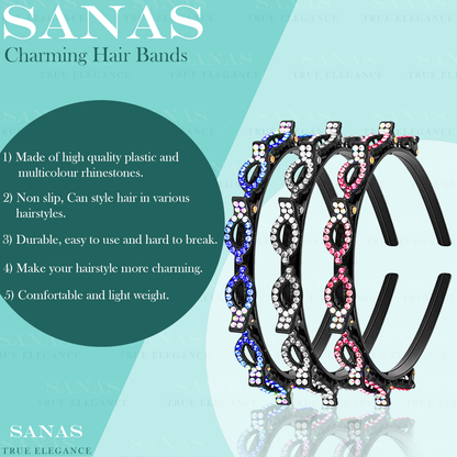Multicolor braided headbands for women and girls
