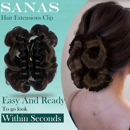 Sanas Stylish Artificial Hair Bun Brown - 1Pc