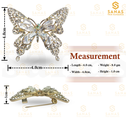 Sanas Butterfly Saree Pins for Women - 1Pc