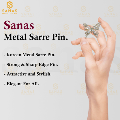 Sanas Butterfly Saree Pins for Women - 1Pc