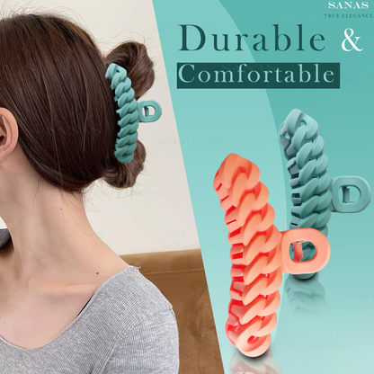 Sanas Chain Design Big Hair Claw - 4Pcs