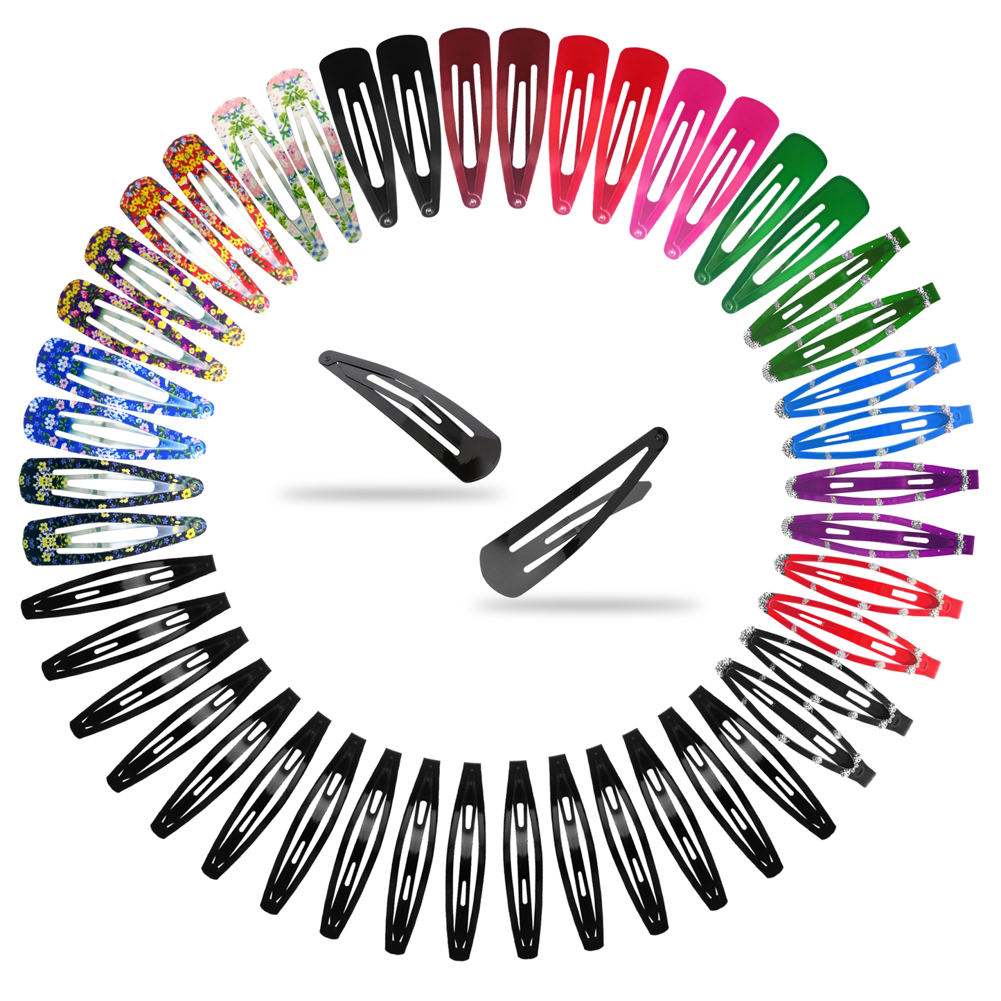 Sanas Tic Tac Hair Clips For Girls - 46Pcs