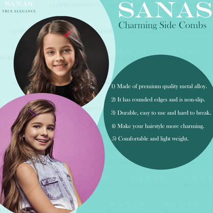 Sanas Tic Tac Hair Clips For Girls - 46Pcs