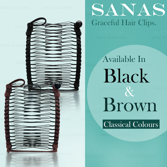 Sanas French Twist Hair Clip Comb For Women - 2Pcs