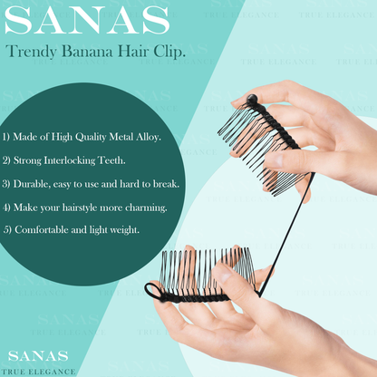 Sanas French Twist Hair Clip Comb For Women - 2Pcs