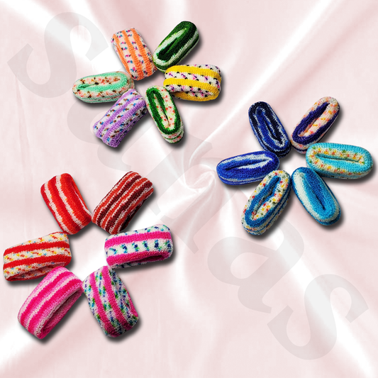 Cotton wool blend scrunchies for women and girls