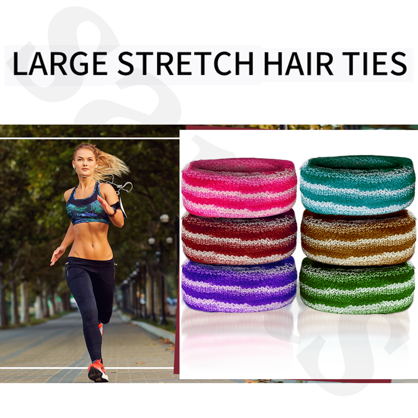 Stretchable woolen hair ties for thick and thin hair