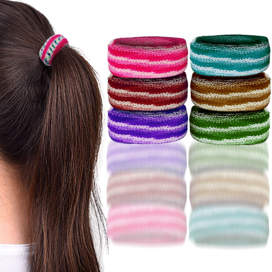Colorful scrunchie hair bands for women and girls