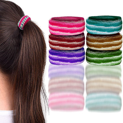 Colorful scrunchie hair bands for women and girls