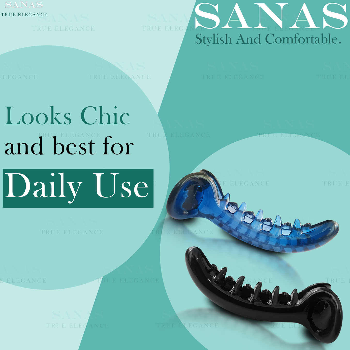 Sanas Medium Size Banana Clips - 3Pcs