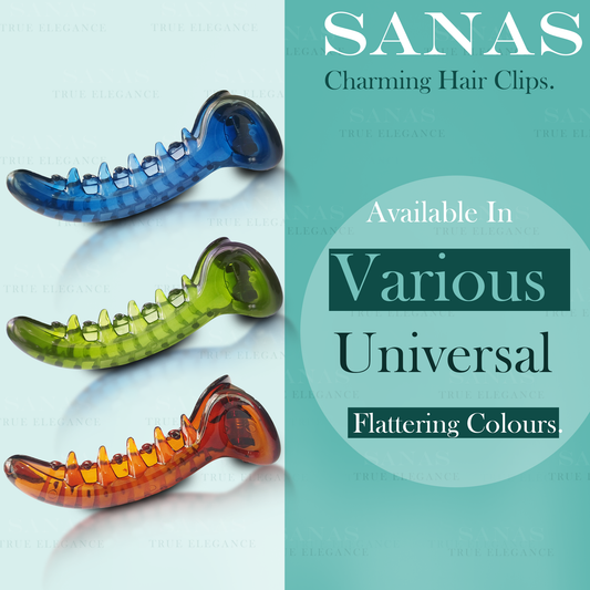 Sanas Medium Size Banana Clips - 3Pcs