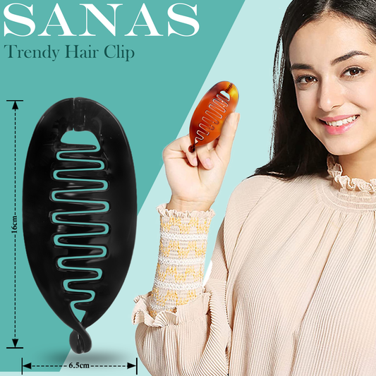 Sanas Large Fishtail Banana Hair Clip - 2Pcs