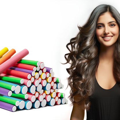 Sanas Heatless Curler For Hair Women Flexi Rods - 20-Piece