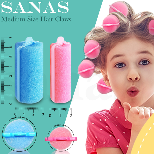 Sanas Foam Hair Rollers - 20Pcs