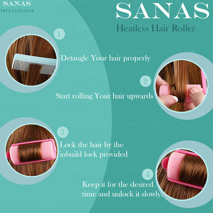 Sanas Foam Hair Rollers - 20Pcs