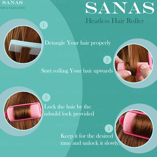 Sanas Foam Hair Rollers - 20Pcs