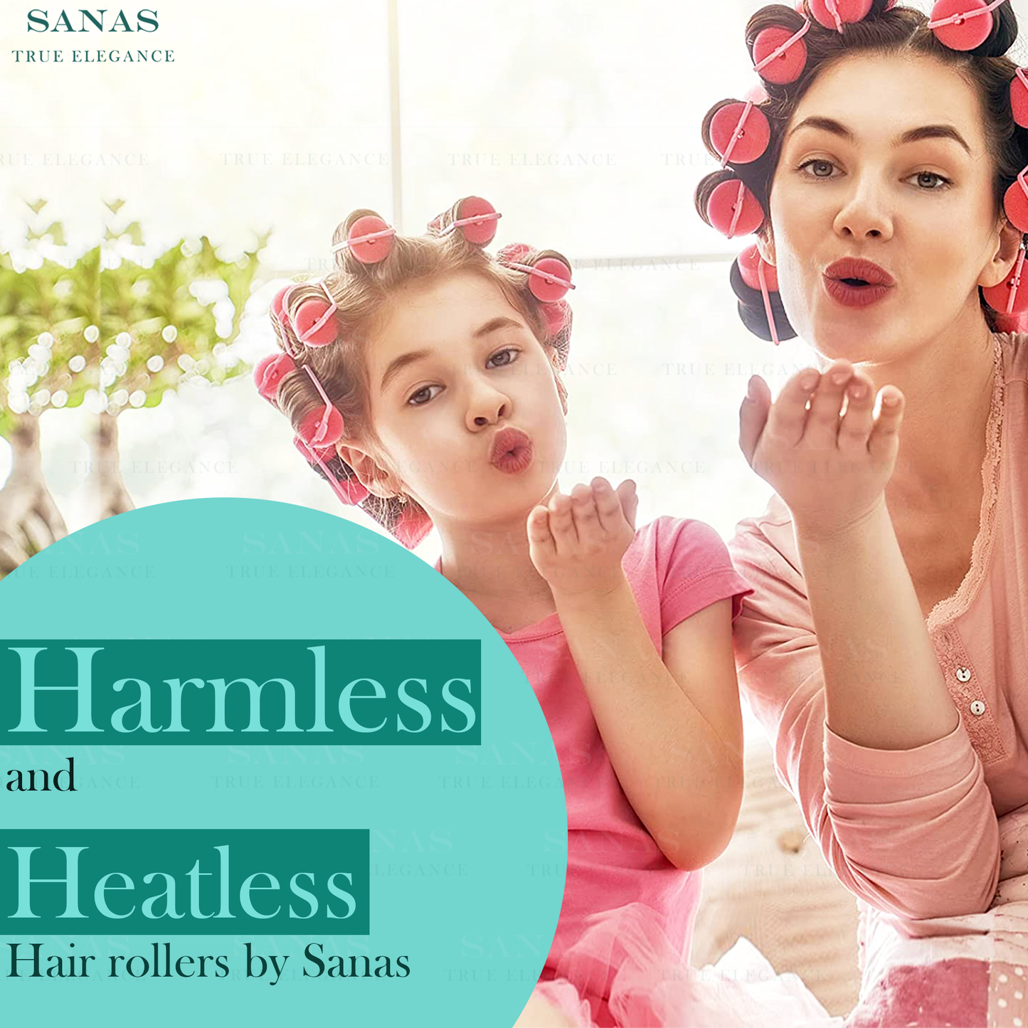 Sanas Foam Hair Rollers - 20Pcs