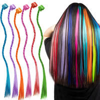 SANAS Clip-In Colored Hair Extension Strips 6 PCS for Women and Girls