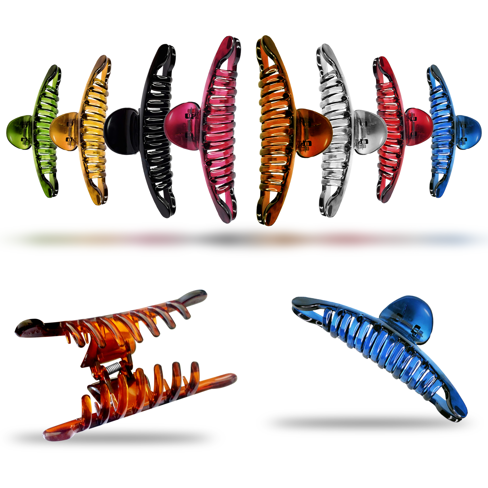 Acrylic clutchers for hair with strong grip