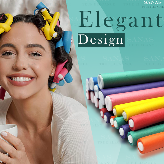 Sanas Heatless Curler For Hair Women Flexi Rods - 20-Piece