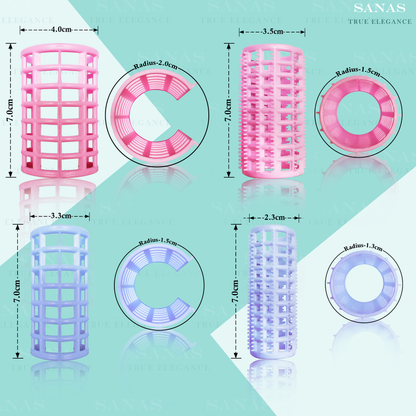 Sanas Self Grip Curler Rollers for Hair - 20Pcs