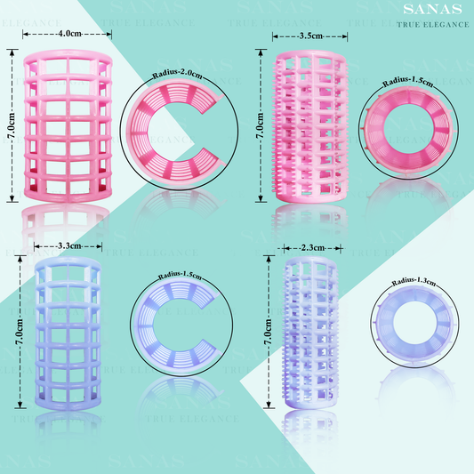 Sanas Self Grip Curler Rollers for Hair - 20Pcs
