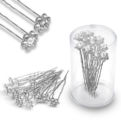 Sanas Updo Hair Accessories Rhinestone - 24Pcs