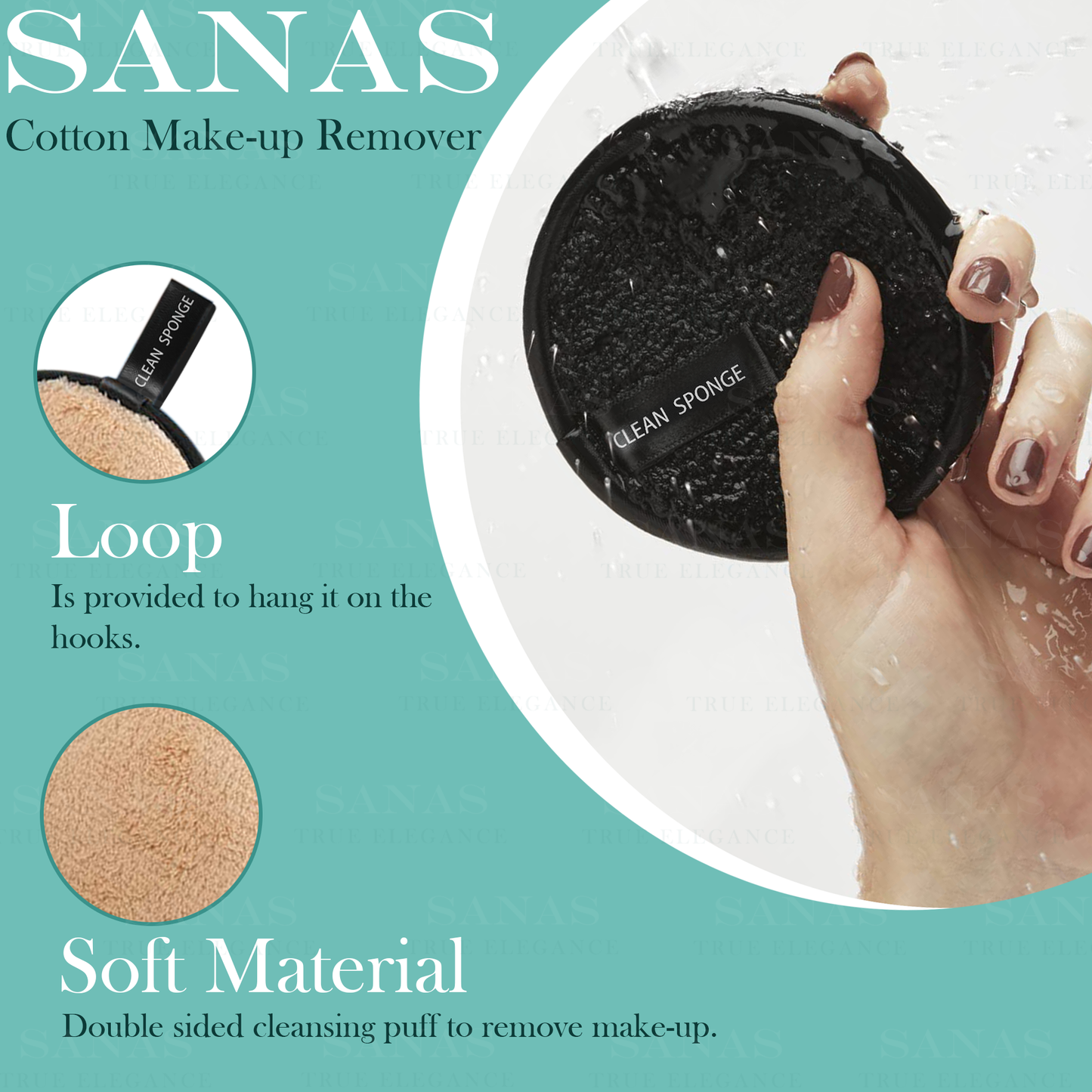 Sanas Make-Up Removers Pads - 4Pcs