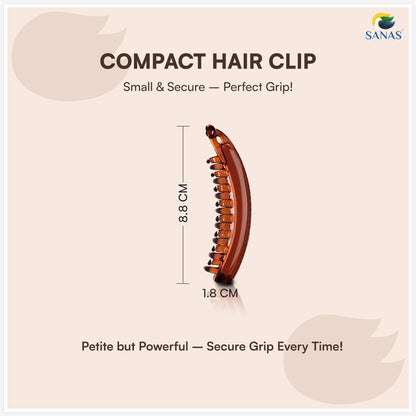 Black and brown banana hair clip for thick hair