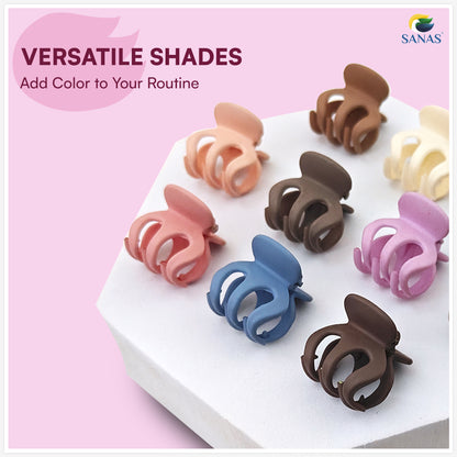 Mini curve kids hair clips – Sanas girls small clip set 10 pcs