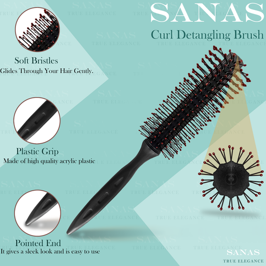 Professional detangling hair brush for curly hair