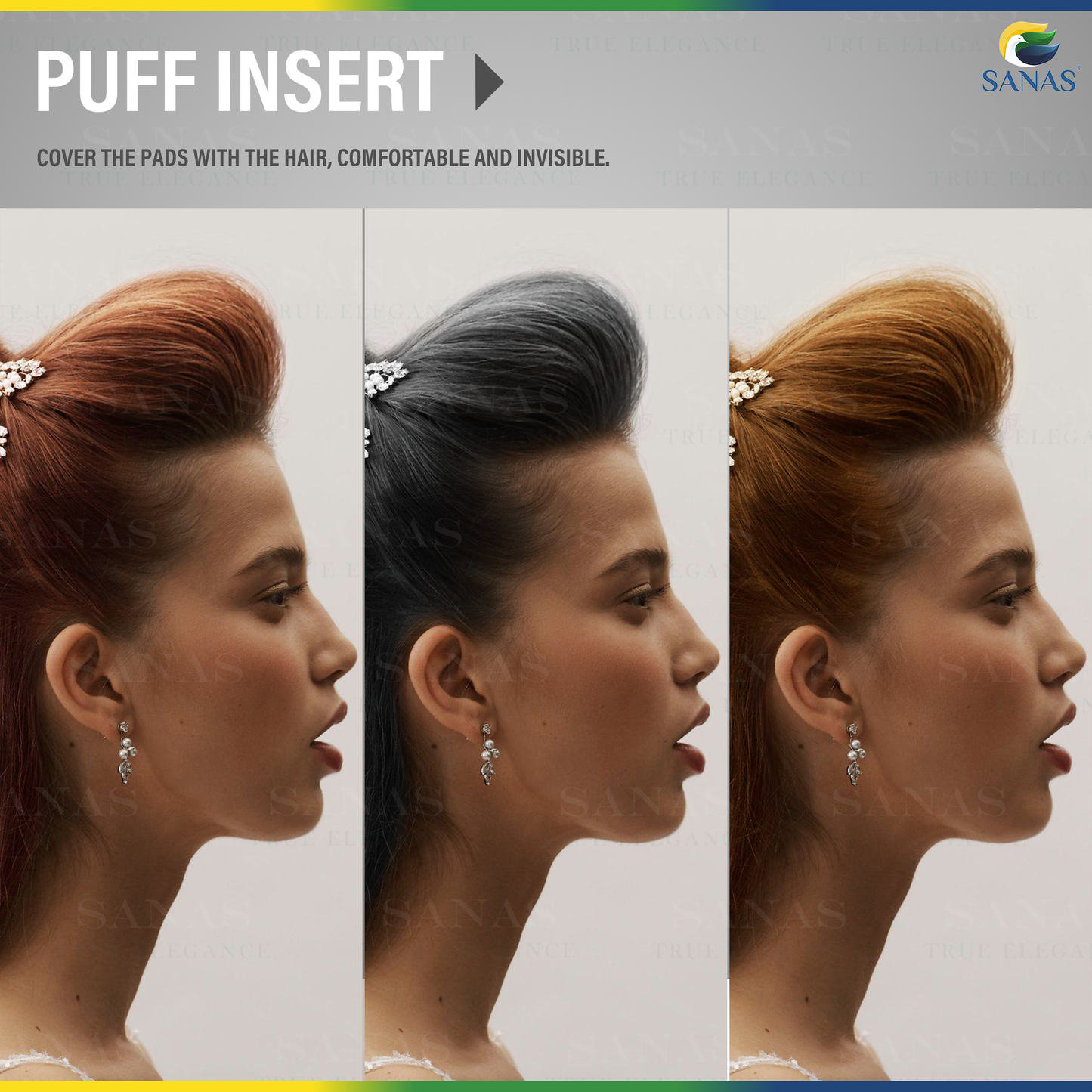 Sanas Hair Puff With Inserts (Bump Puff) - 2Pcs