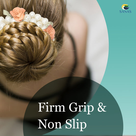 Sanas Pearl Flower 5Pcs Rubber Band - 5Pcs Hair Accessories