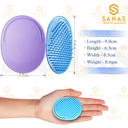 Sanas Soft Rubber Teeth Pocket Comb - 3Pcs