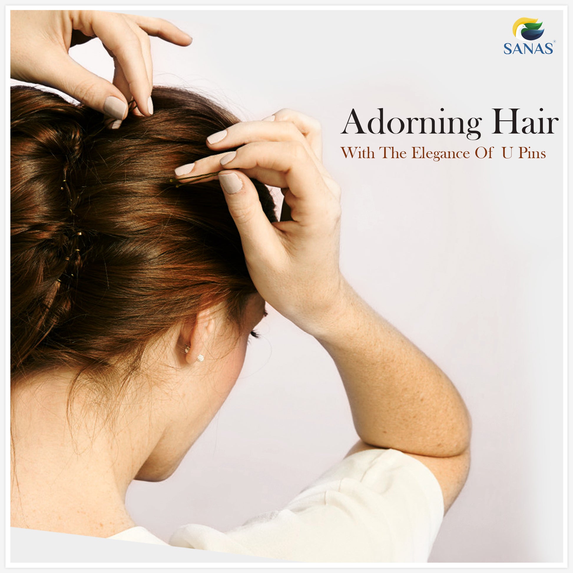 Professional black U hair pins for bun making – Sanas combo pack