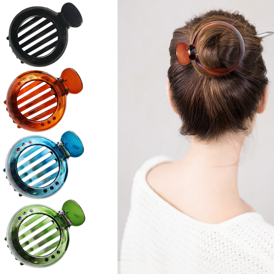 Sanas Round Alligator Bun Clip - 3Pcs