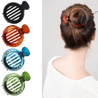 Sanas Round Alligator Bun Clip - 3Pcs