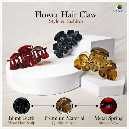 Flat Petal Big Hair Clip