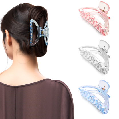 Sanas butterfly transparent claw clips – stylish hair clutcher set for women (3 pcs)