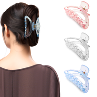 Sanas butterfly transparent claw clips – stylish hair clutcher set for women (3 pcs)