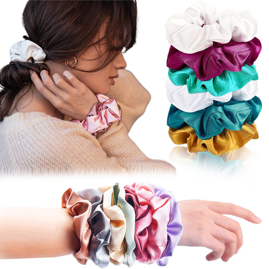 Sanas Scrunchies Satin Silk Combo 12 Pcs