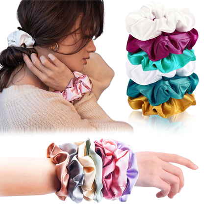 Sanas Scrunchies Satin Silk Combo 12 Pcs
